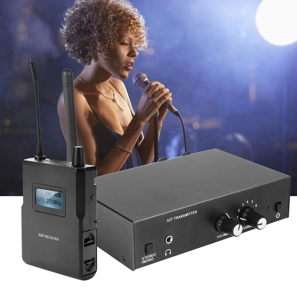 Monitor Inalámbrico In-Ear, Distancia de Transmisión 100M, UHF 670-680MHZ, para ANLEON S2 (1 transmisor y 1 receptor)