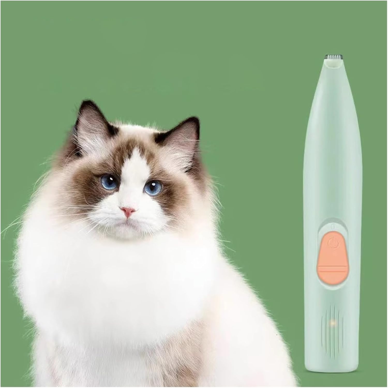 Pet Grooming Scissors, Pet Hair Trimmer Set, Rechargeable Pet Trimmer, Portable Pet Trimmer with Light, Suitable for Pets, Animals(Blue)
