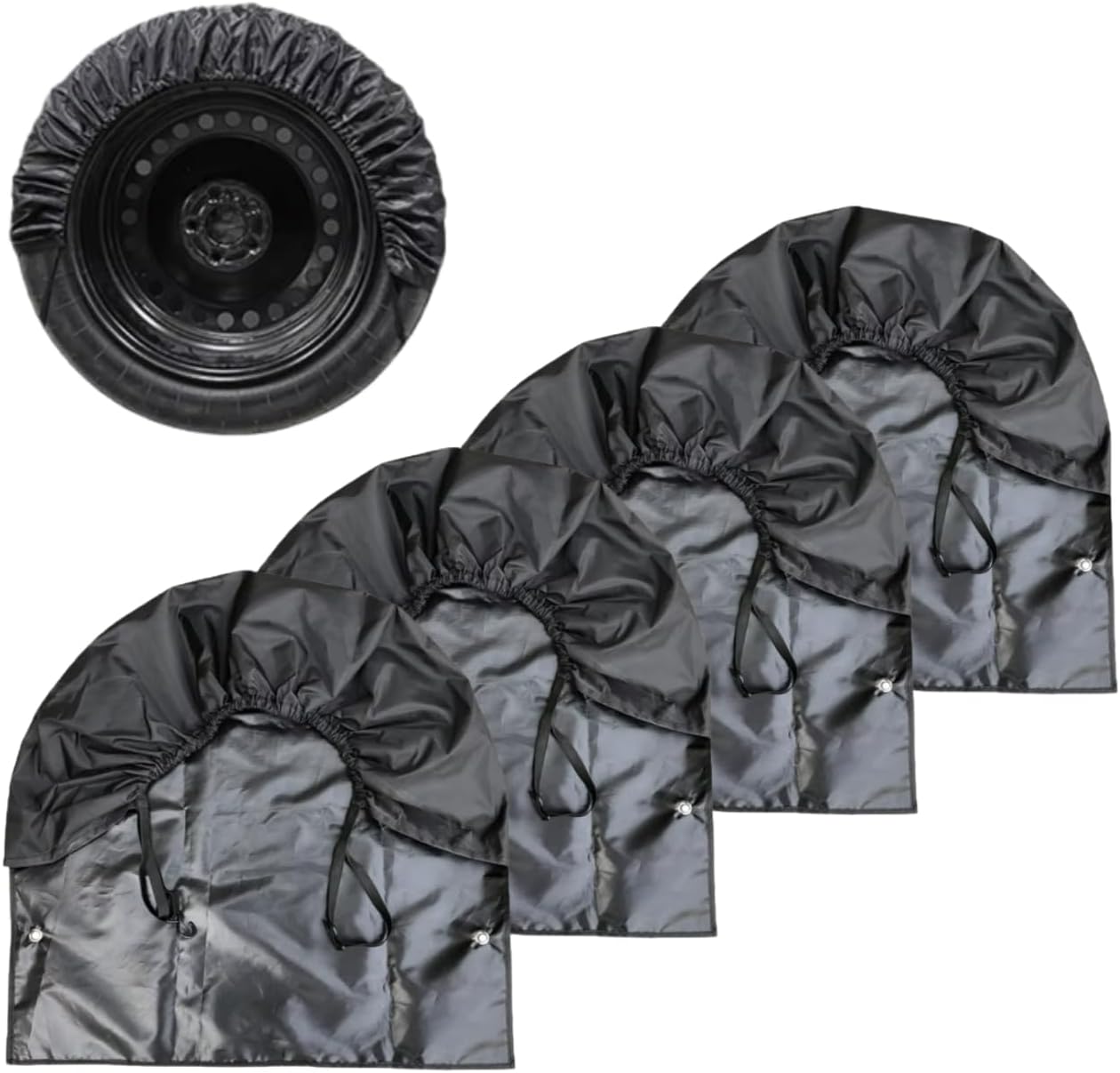 RV Tire Covers Set of 4 Heavy Duty Waterproof Tire Protectors UV Sun Protection for Trailer Camper SUV Truck Fits 29 to 32 Inch Tires (L(29-32))