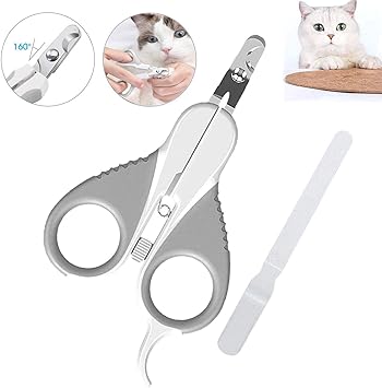 Amazon ペットネイルカッター 小動物の爪ケア 猫の爪切り いぬ ネコ 爪やすり 小動物の爪ケア カーブ刃先 滑り止めハンドル 中型犬 小型犬 猫に専用ペット用品 ステンレス製 取扱簡単 軽量 持ちやすい グレー サスケ ネイルケア 通販