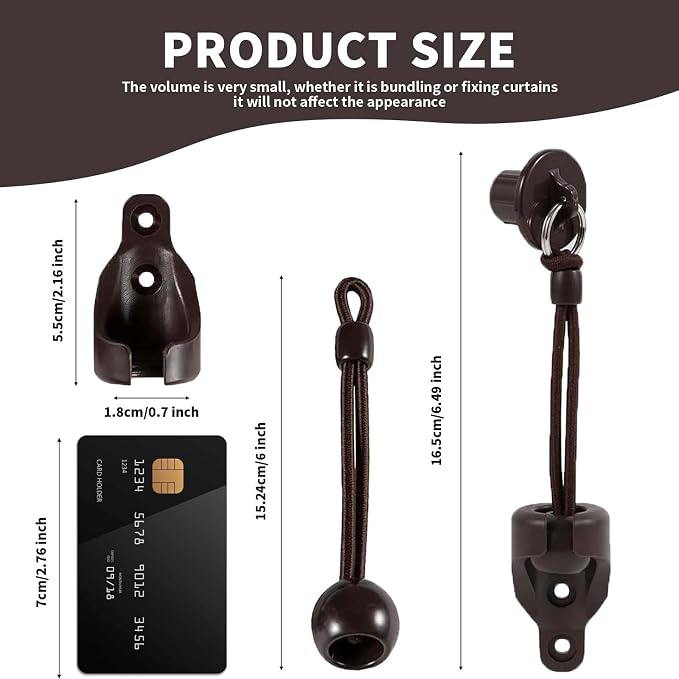Kit universal de montaje para cortinas roller, 2 piezas marrón miniatura 3