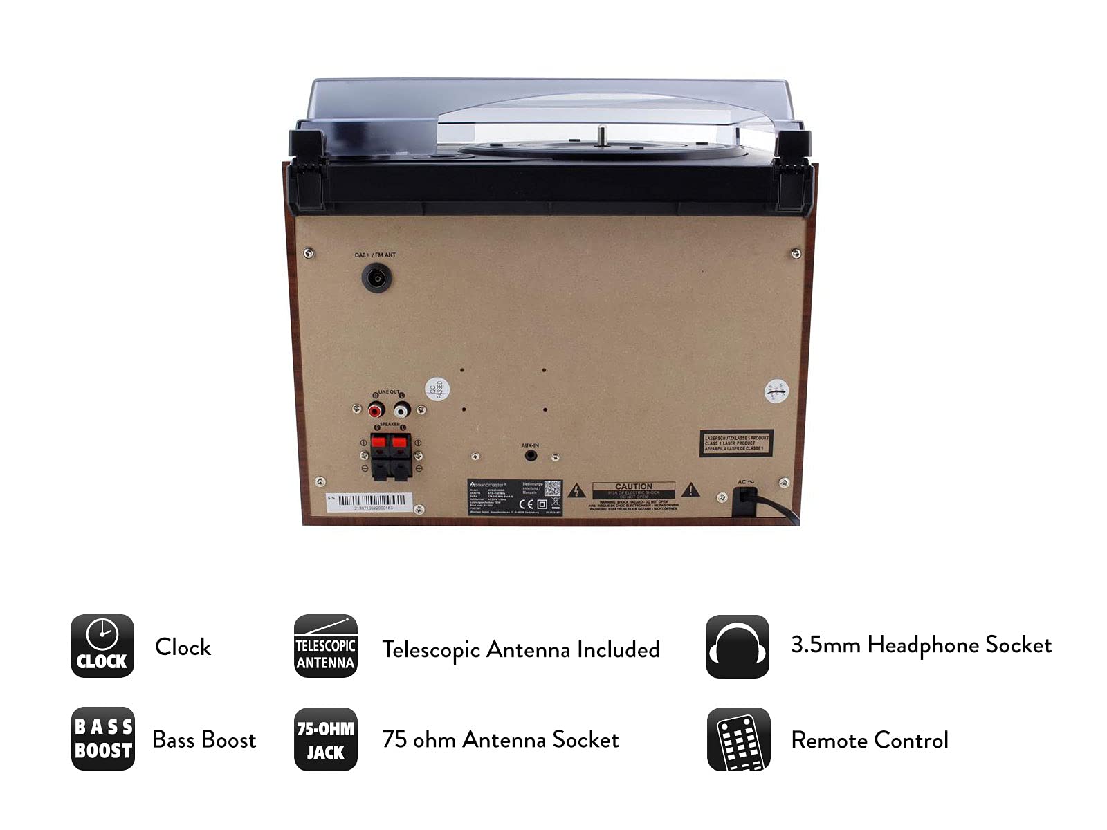 soundmaster MCD5550 Bluetooth HiFi System with FM/DAB Radio, Twin