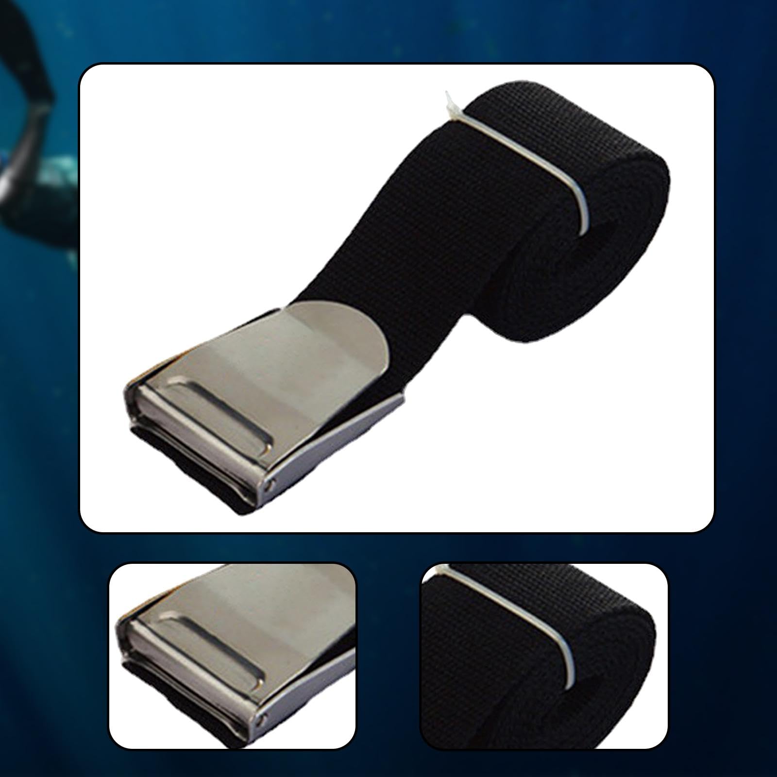 QSTDGVPW Diving Weight Belt Webbings Weights Belt Diving Weight Strap Quick Release Buckle for Swimming, Black