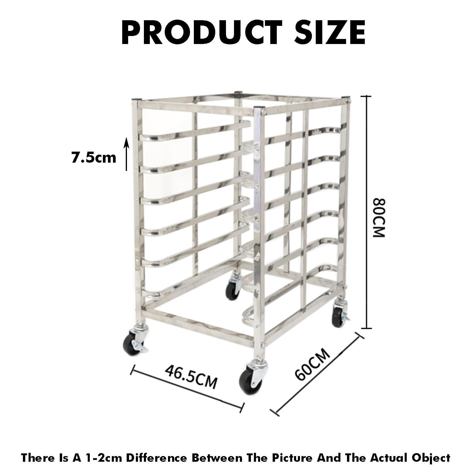 Étagère à 6 niveaux en acier lourd à 12 niveaux pour cuisine domestique et commerciale, capacité de 300 kg (6 niveaux)