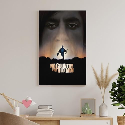 Miniatura 8 de Oulores Single Hanging Picture No Country for Old Men Movie Canvas Posters, Retro Film Art Wall Decor for Bedroom, Dorm, Office, Unique Gift for