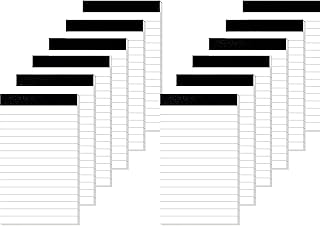 12 Pack Small Notepad, 3 x 5 Inch Ultra Quality Note Pads, Server Lined Papers and Desk Notepads for Office Supplies, Writing and Memo pads 30 Sheets Each