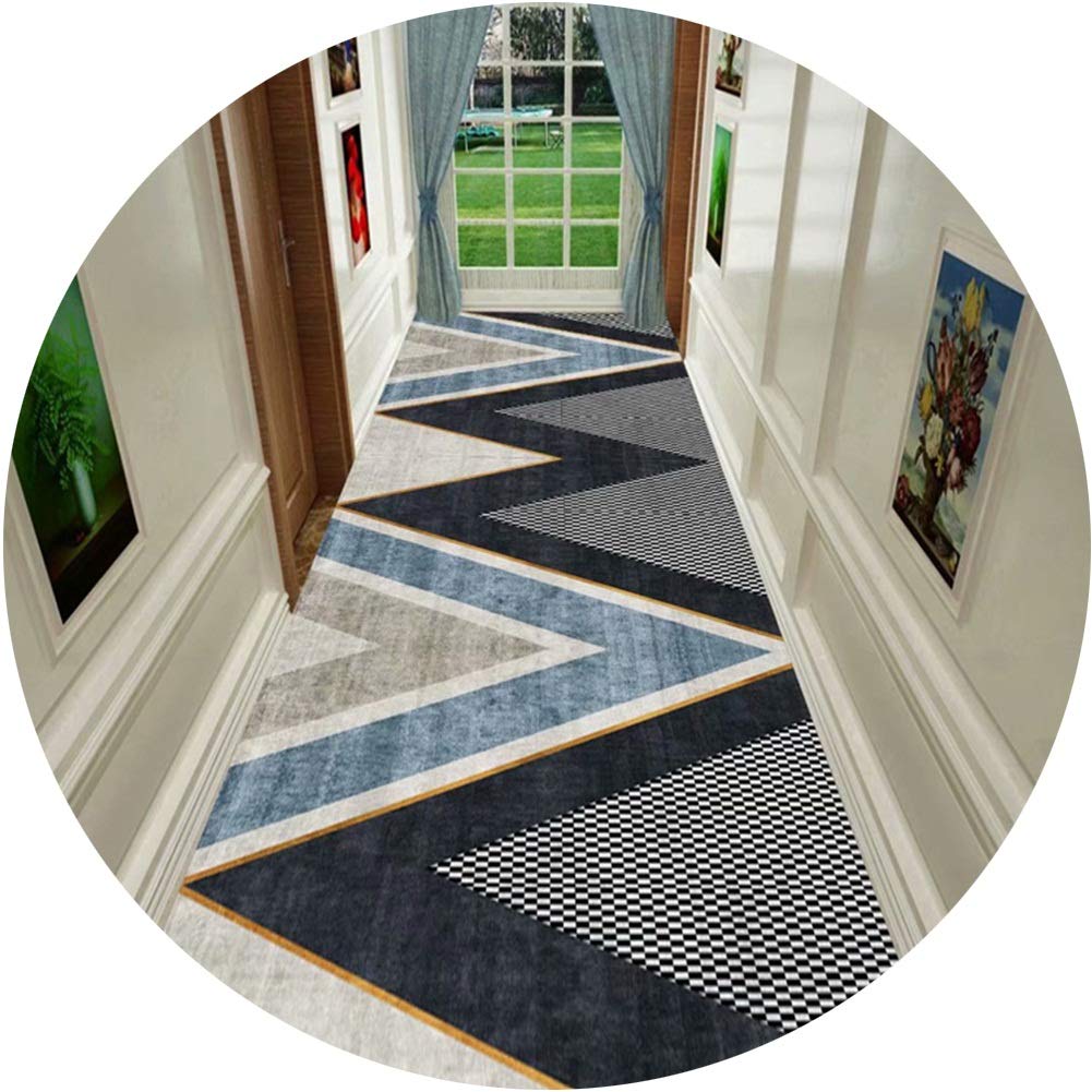 Tapis de couloir multicolore pour une entrée de maison accueillante