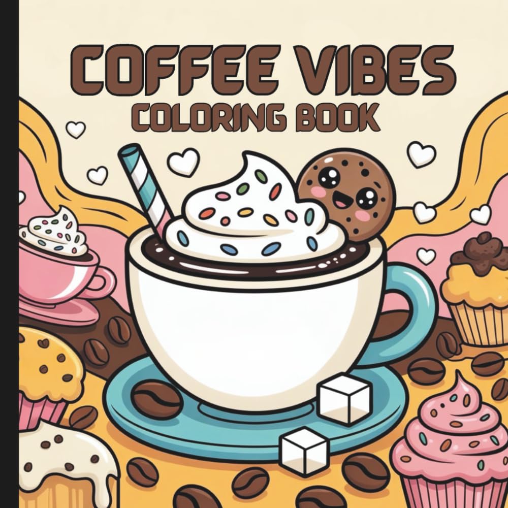 Coffee Vibes Coloring Book: Coffee Coloring Book For All Ages (But First Coffee!)
