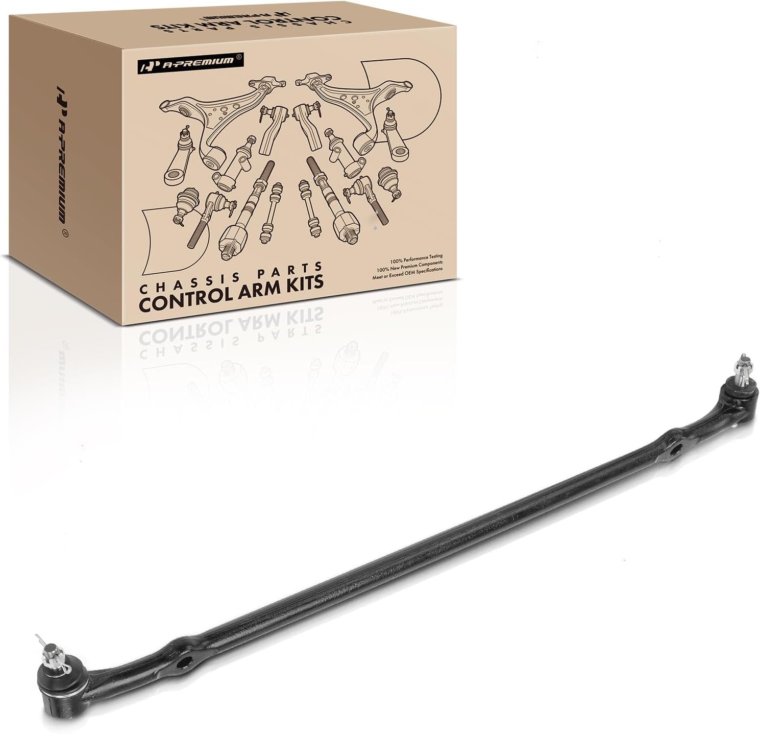 A-Premium Front Center Link Drag Link, Compatible with Nissan D21 1986-1994, Pickup 1995-1997, RWD Only