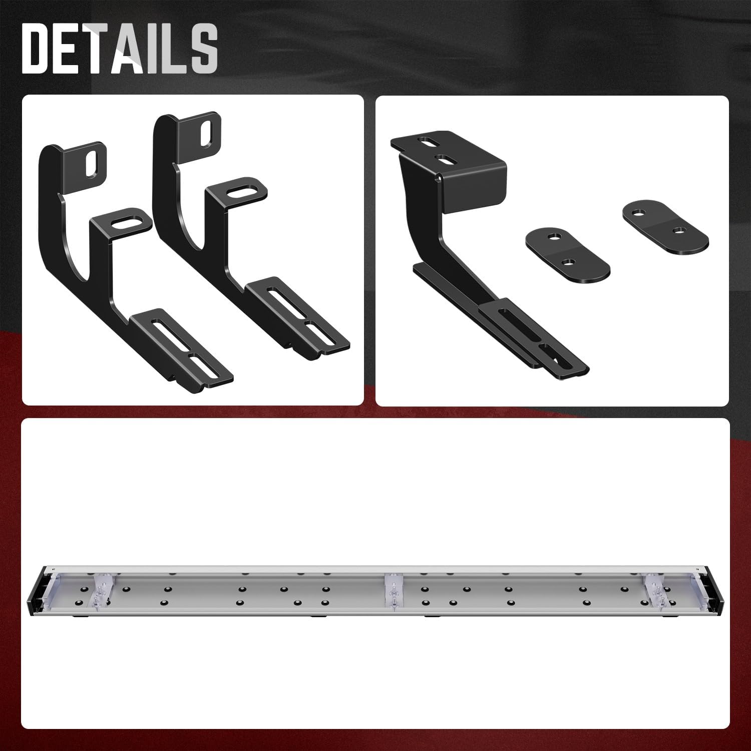 DNA Motoring 6.5 Inches Flat Board Side Steps Running Boards Compatible with GMC Acadia 2010-2016, Denali Models, STEPB-U-ACAD10-T1