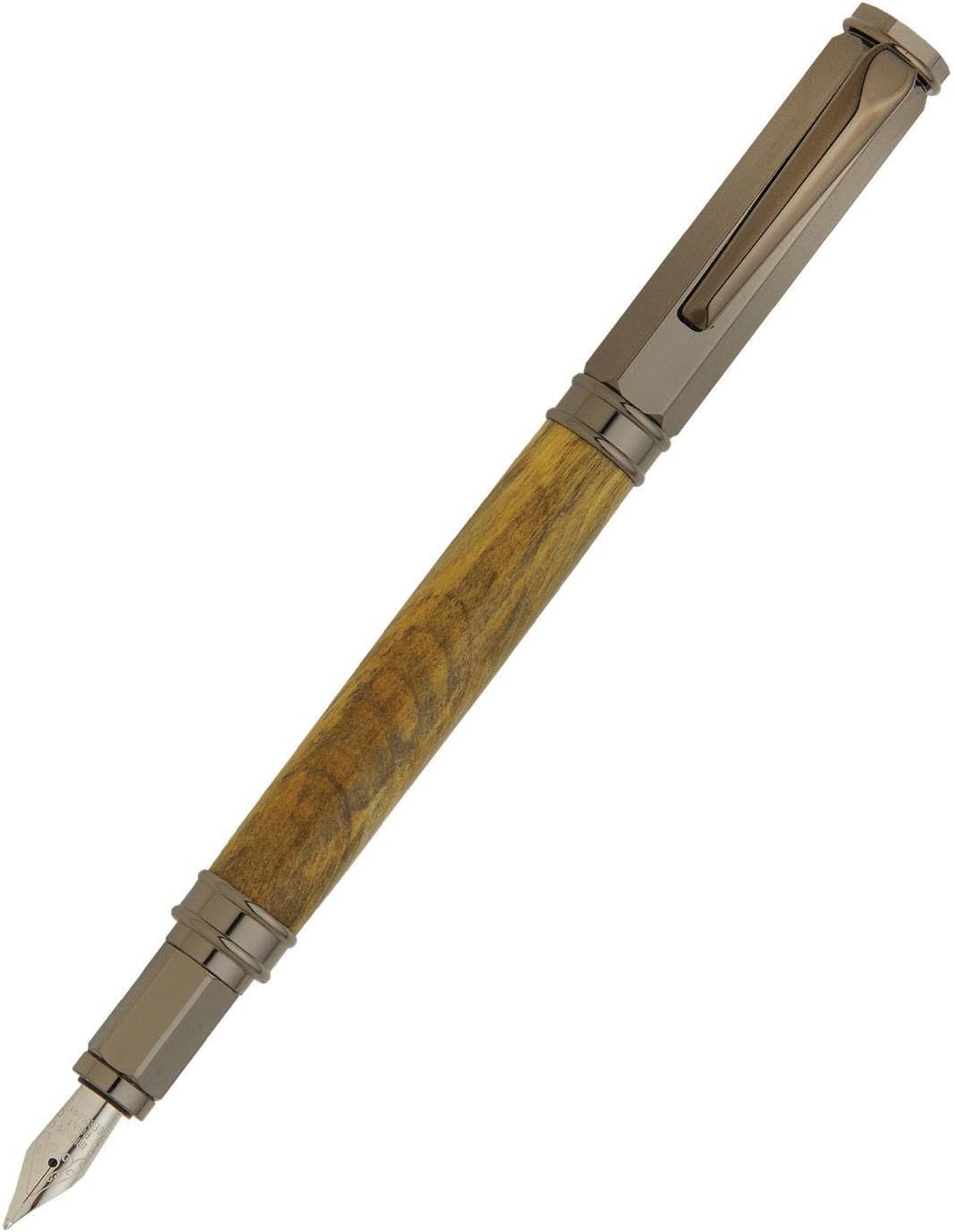 PKFP5110 Magnetic Vertex Fountain Pen Kit Woodturning Project (5, Gun Metal)