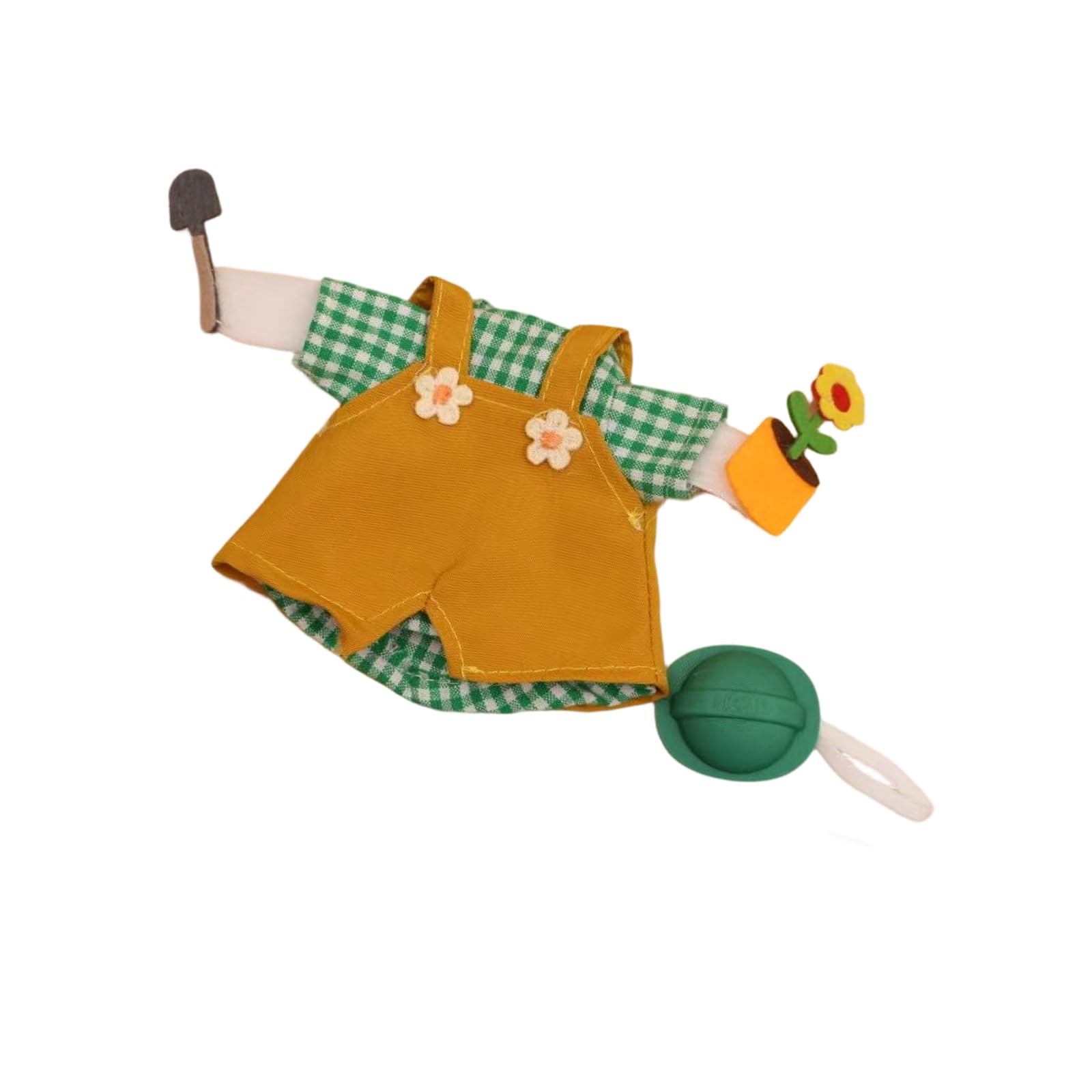 carotoe Delicate 7 Inch Geese Gardener Attire Set Garden Geese Costume Ornament Ideal for Home Decors and Themed Parties Celebratory Attire