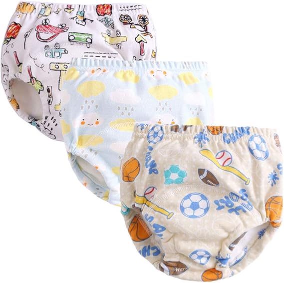 Amazon Co Jp Kisbini ベビー トレーニングパンツ 男の子 女の子 赤ちゃん 中股6層 綿 3枚組 90cm 100cm 110cm 服 ファッション小物