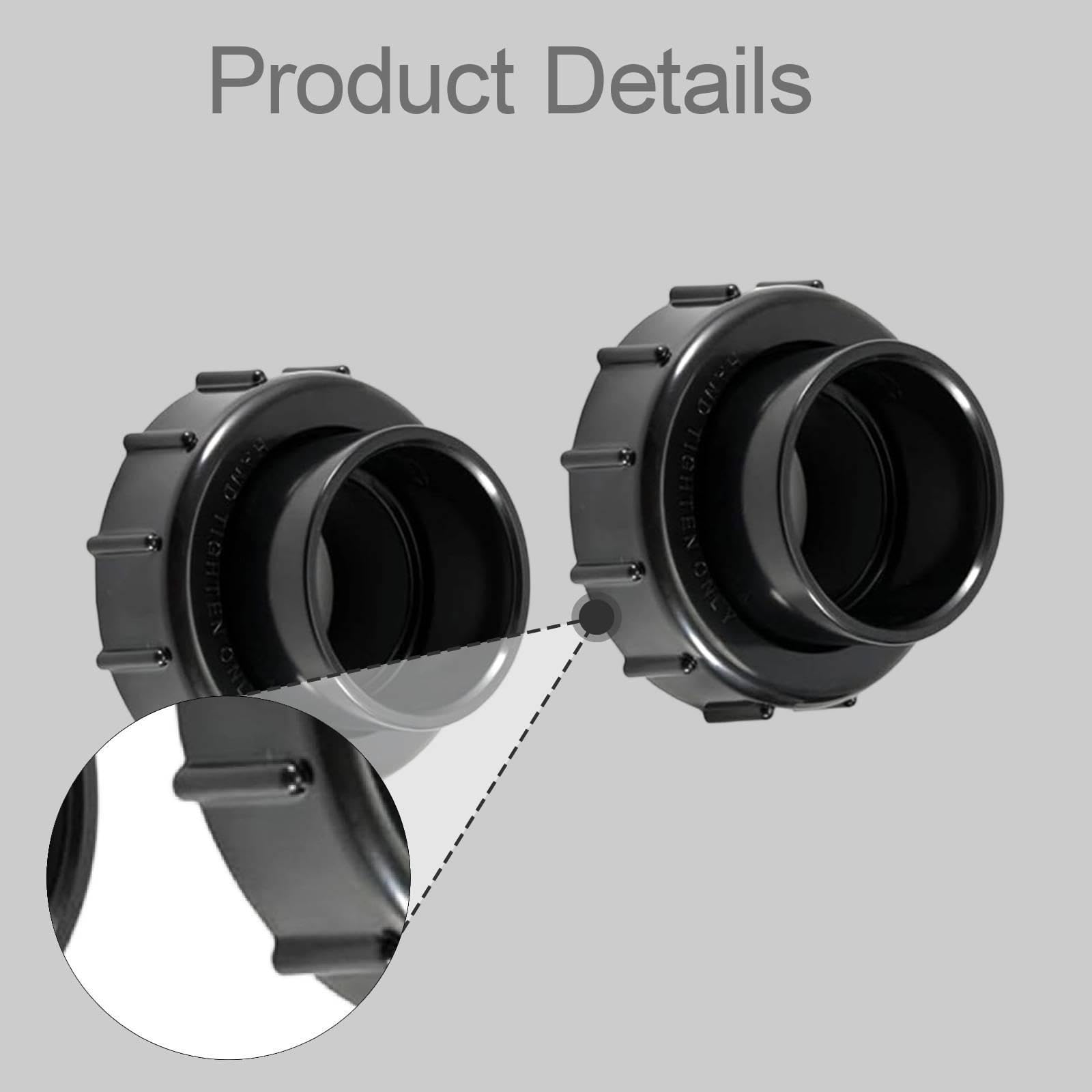 Perfeclan 270100 Adaptador válvula para Piscina, filtrado, fácil instalación, Accesorios, Piezas Profesionales Resistentes al Desgaste, Repuesto PVC para, 2 Juegos
