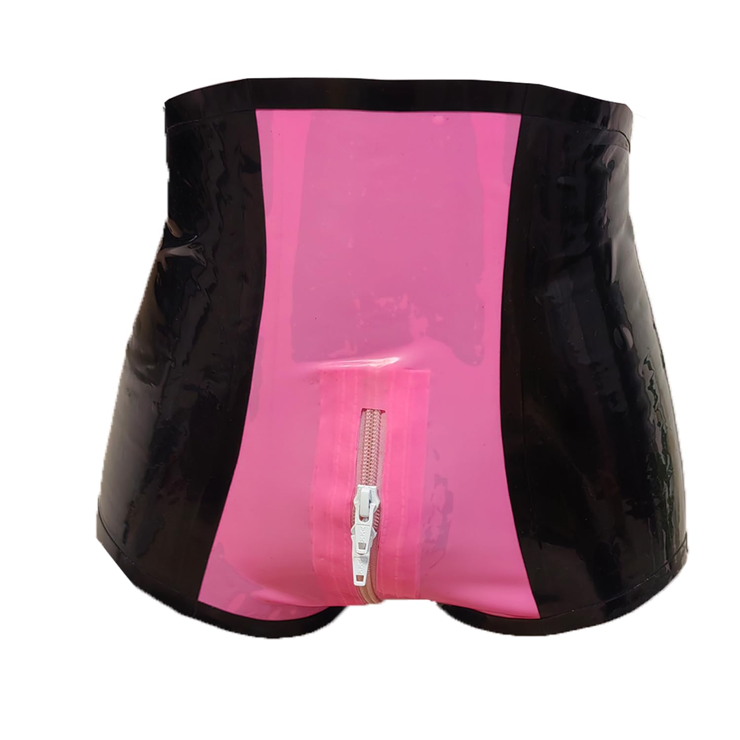 Pantaloncini in Lattice Nero e Rosa Donna,Slip Lattice Gomma Naturale con Cerniera a Doppio Cursore,per Costumi Cosplay