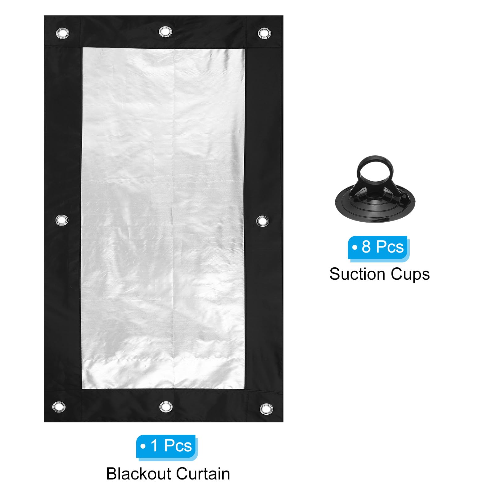 PATIKIL Nursery Blackout Curtain, 47" x 38" Blackout Blinds Temporary Room Darkening Shade with Suction Cups for Nursery Bedroom - Image 3