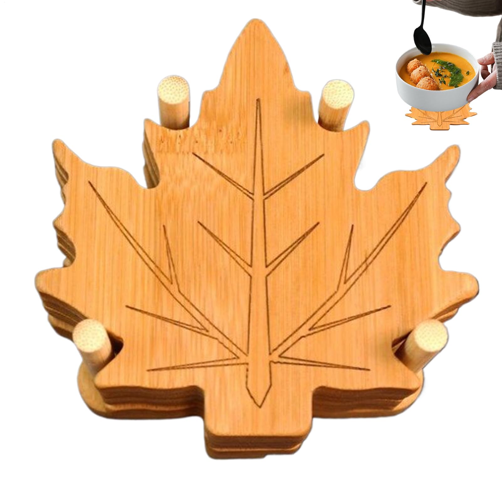 Supports pour casseroles de cuisine en bois pour éviter les brûlures sur vos comptoirs