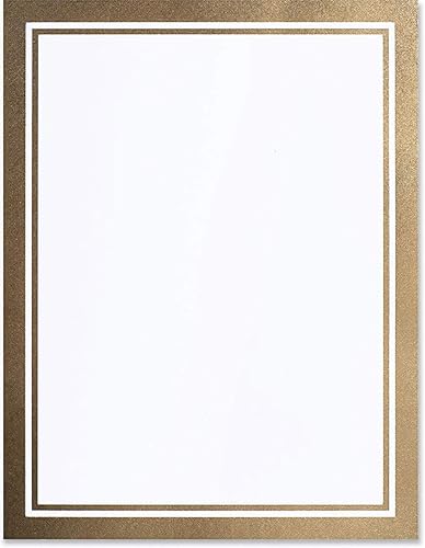 Miniatura 3 de PaperDirect Papel metálico dorado brillante de locura invitando a eventos especiales, papel de papel, papel de borde, membrete de 8.5 x 11, 100