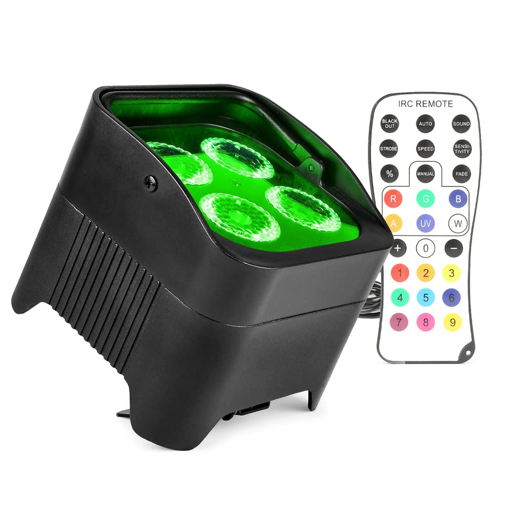 BeamZ BBP94W - Uplighter a batteria senza fili, rondella da parete LED da 48 W con controllo DMX, luce par alimentata a batteria ricaricabile per eventi, illuminazione verticale ed effetti di lavaggio
