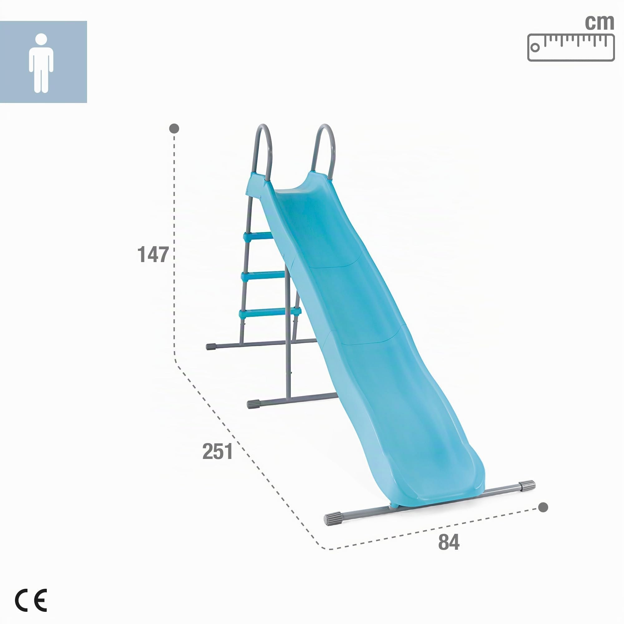 Intex 44107 Kinderrutsche Stahl Kunststoff Blau 251x84x147 cm
