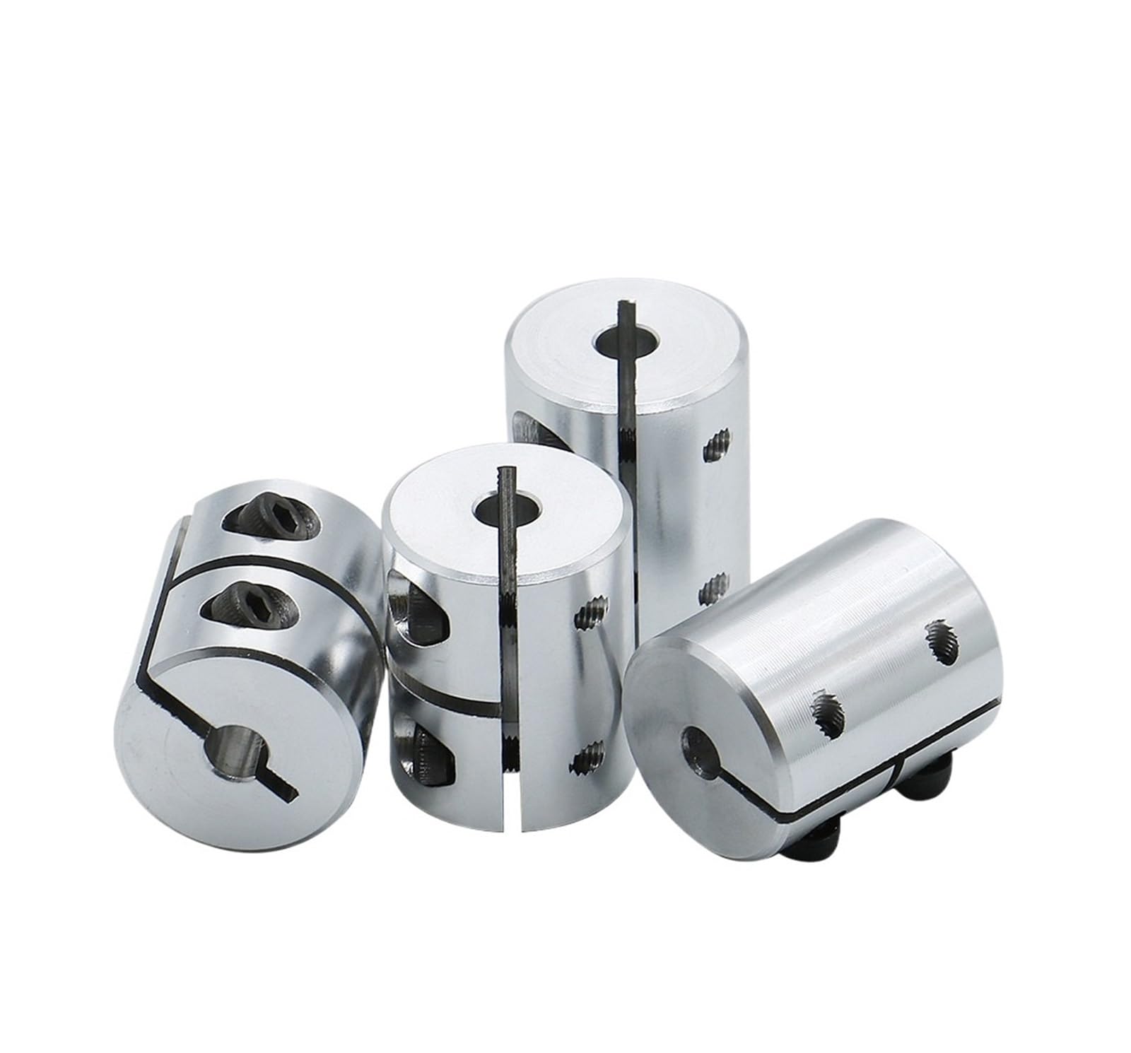 Lyvqzpwlr One Color Cnc Flexible Plum Coupling, Aluminum Plum Flexible Shaft Coupling Multiple Sizes D25l30 2 M3 Screws(6X6)