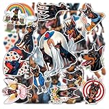 20PCS Doberman Dog Stickers – Funny Dobie Lover Waterproof Vinyl Decals for Laptop, Water Bottle, Scrapbook
