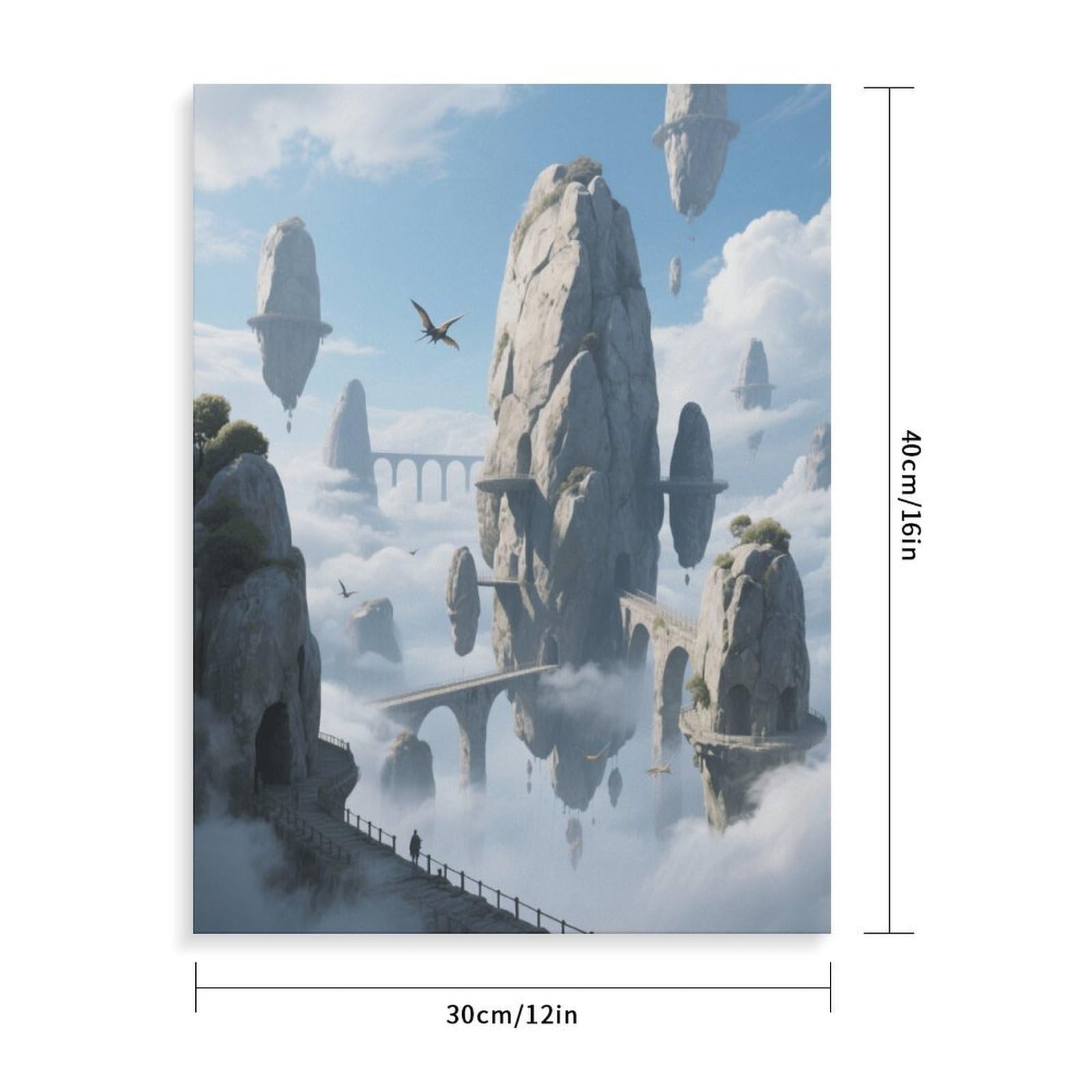 KOAYUBFC Sky Maze - Kit per dipingere con i numeri, per adulti principianti e adulti, kit su tela, pittura a olio acrilica, fai da te, con pennelli, regalo per la decorazione della parete della casa