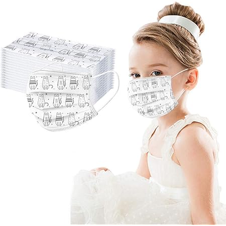 Amazon.com: Kidsu0027 60PCS Disposable Fashion Face Mask Cartoon Cat 