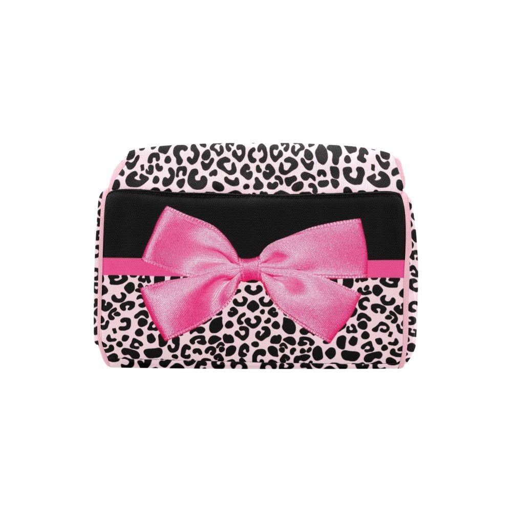 Personalized Leopard Diaper Bag Backpack with Name Custom Mommy Baby Bags Waterproof Travel Daypack for Woman Gifts