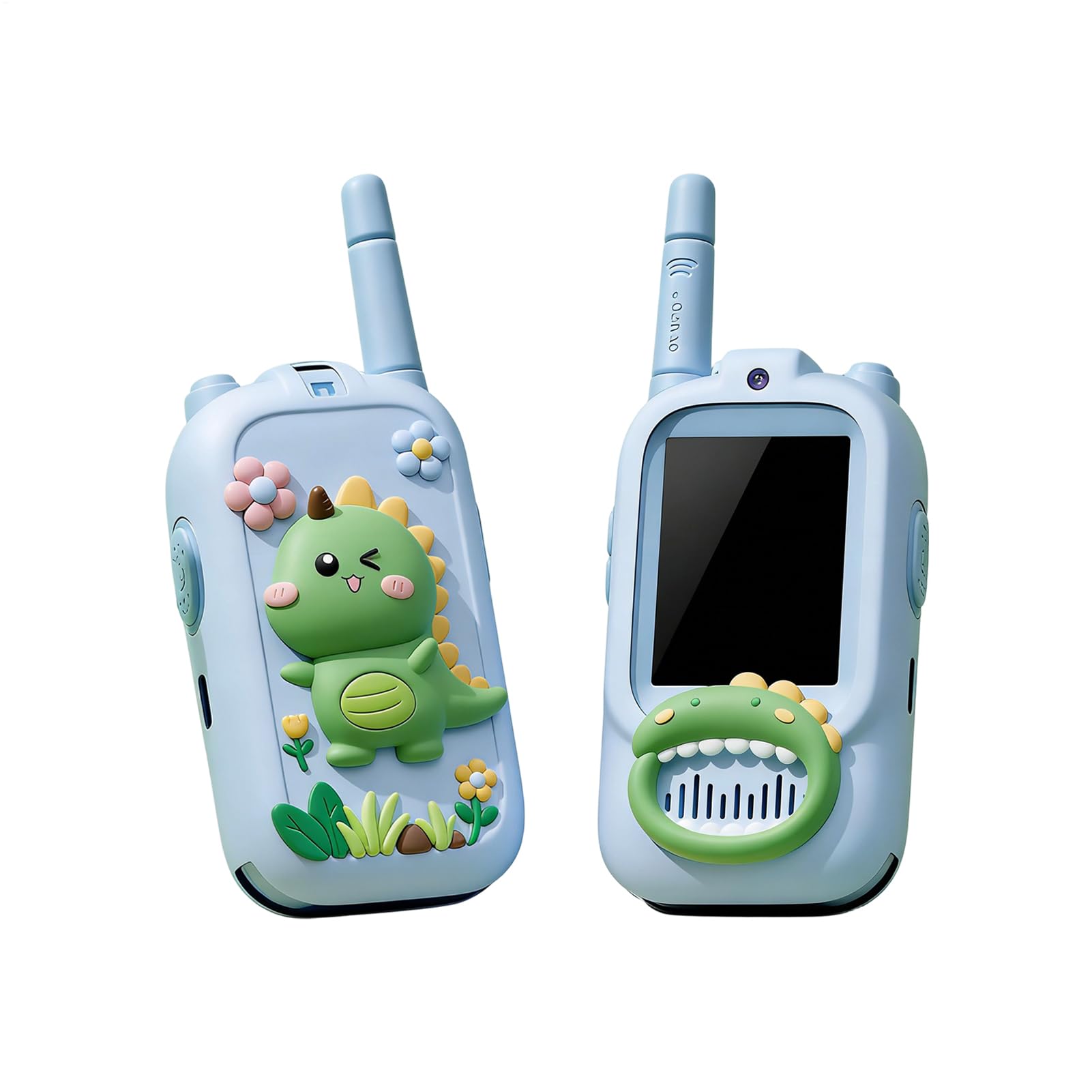 Walkie Talkies Infantiles Juego de 2 Piezas Recargable con Cámara HD y