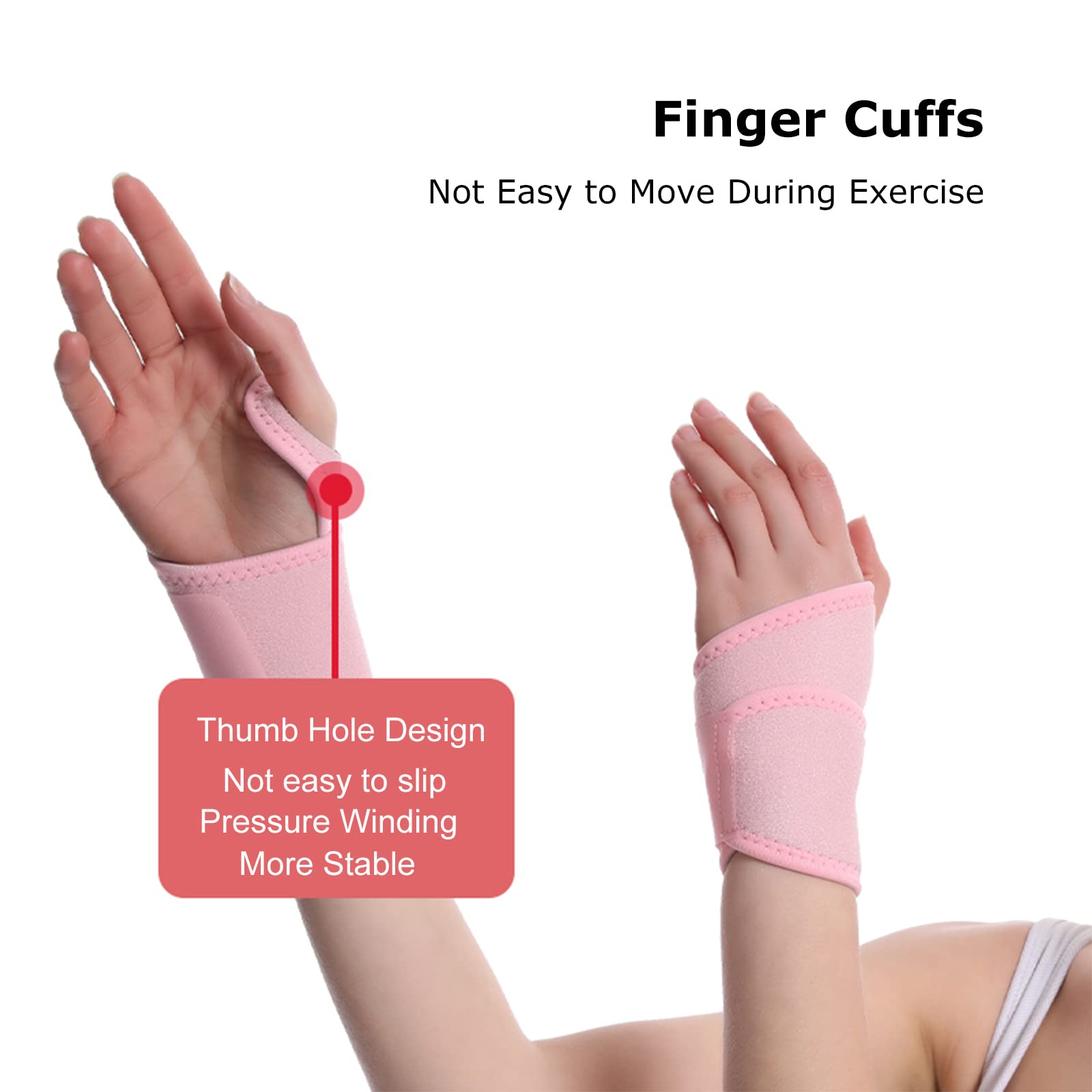 yeloumiss Wrist Support 1 Pair Compression Wrist Brace Elastic Adjustable Carpal Tunnel Support for Sports Protecting Fitness - Image 4