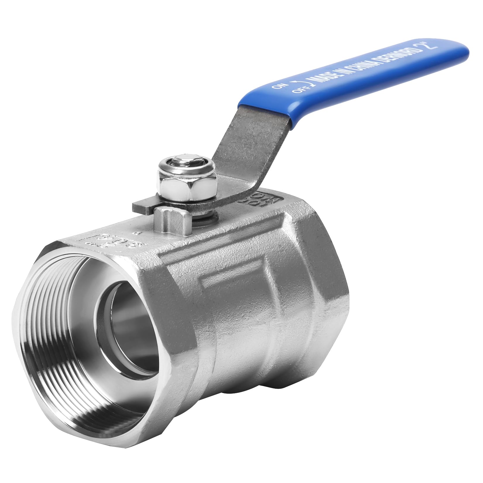 Photo 1 of DERNORD Stainless Steel Ball Valve 1PC Type 2 Inch NPT Standard Port for Water, Oil, and Gas (2 Inch Ball Valve)