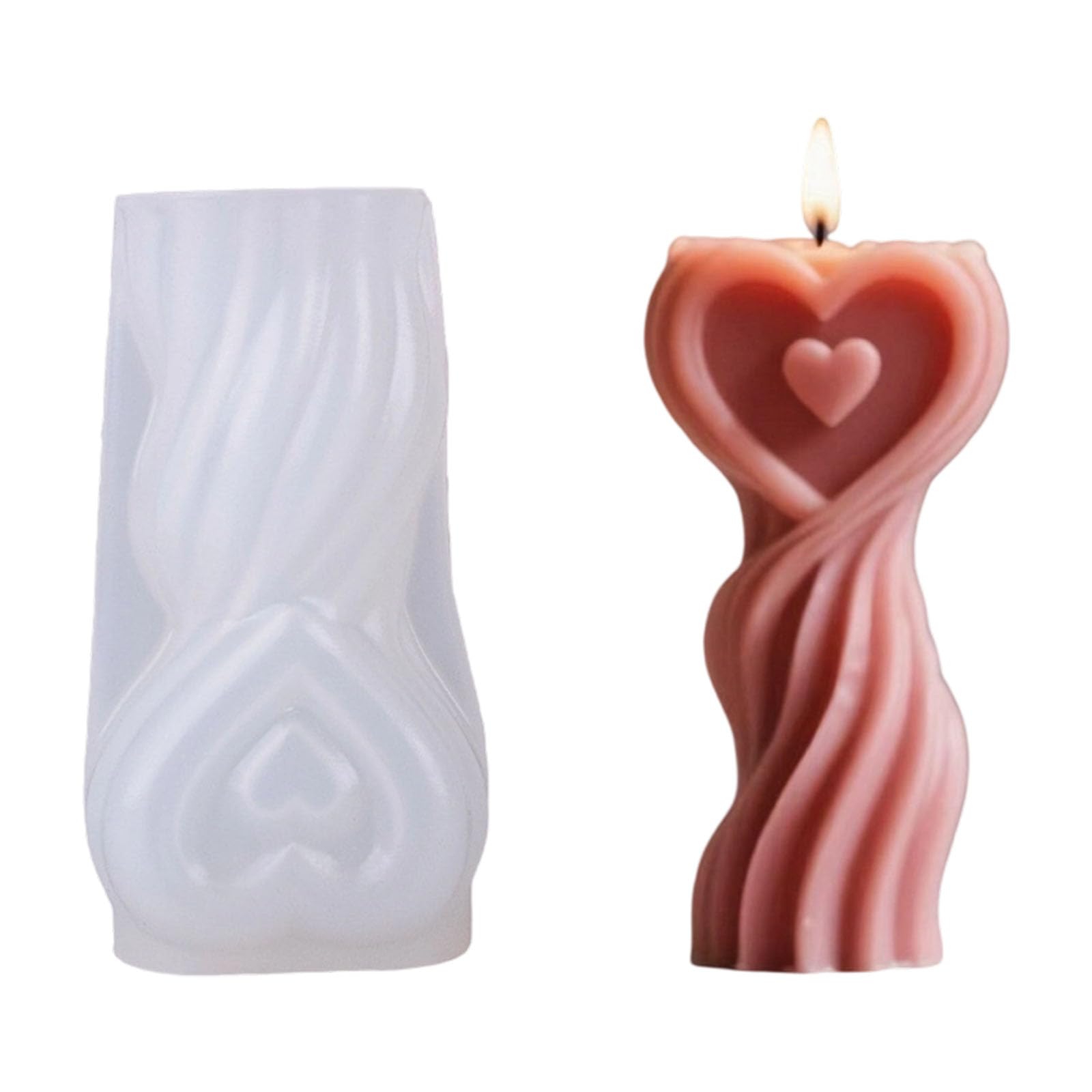 Xjdzineq Shaped Molds Casting Epoxy Resin Ornament Plasters Silicone Heart
