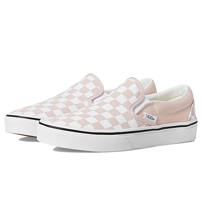 Vans Kids Classic Slip On (Big Kid) Kids Shoes Color Theory Checkerboard Sepia Rose