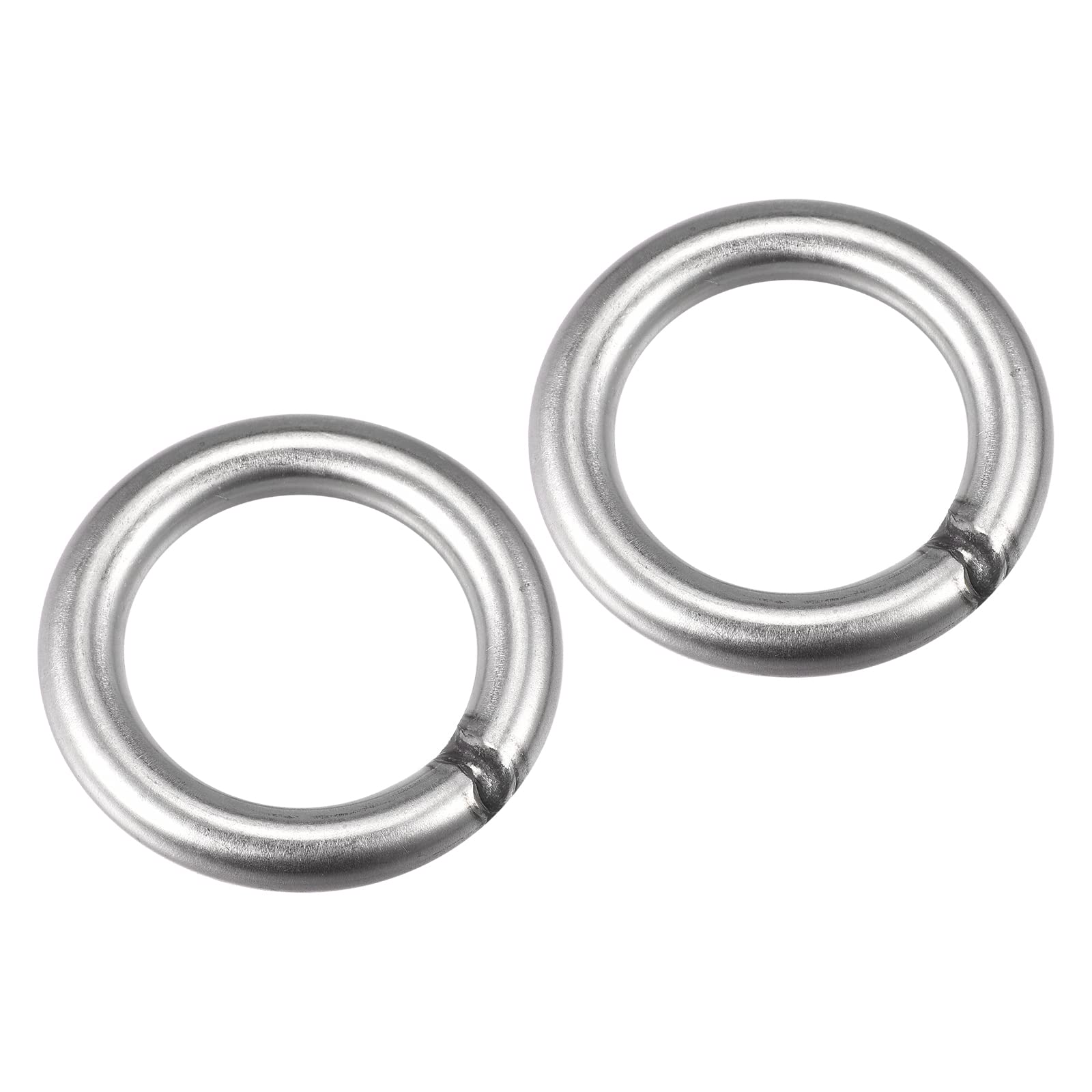 METALLIXITY 304 Inoxidable Acero O Anillos (60mm OD 10mm Grosor) 2uds, Soldado Redondo Anillo - para Colgantes Objetos