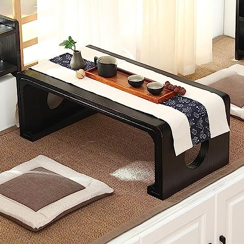 Table basse japonaise en bois massif pour tatami et balcon 60x40cm - 3