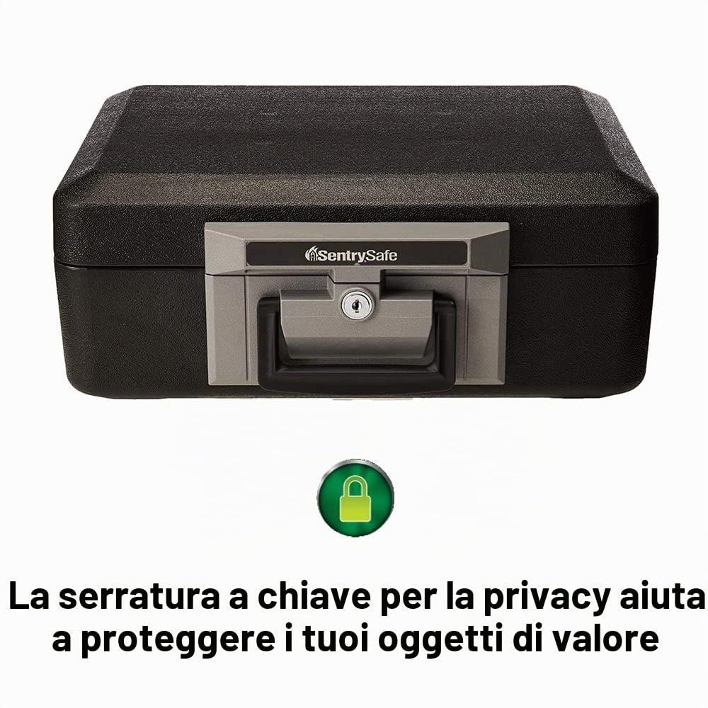 SentrySafe 1160BLK Serratura a prova di fuoco, Nero, 0.25 cu. ft