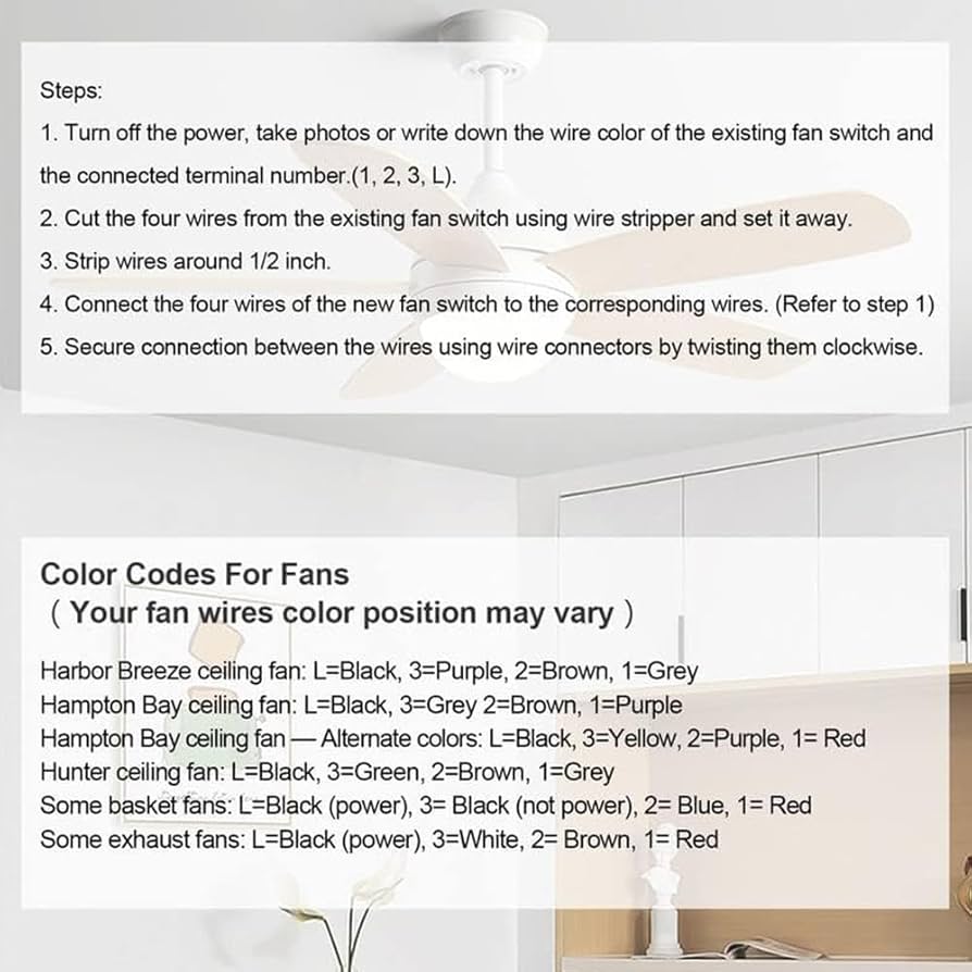 Amazon.com: ZE-208s E89885 3 Speed 4 Wire Fan Switch Ceiling