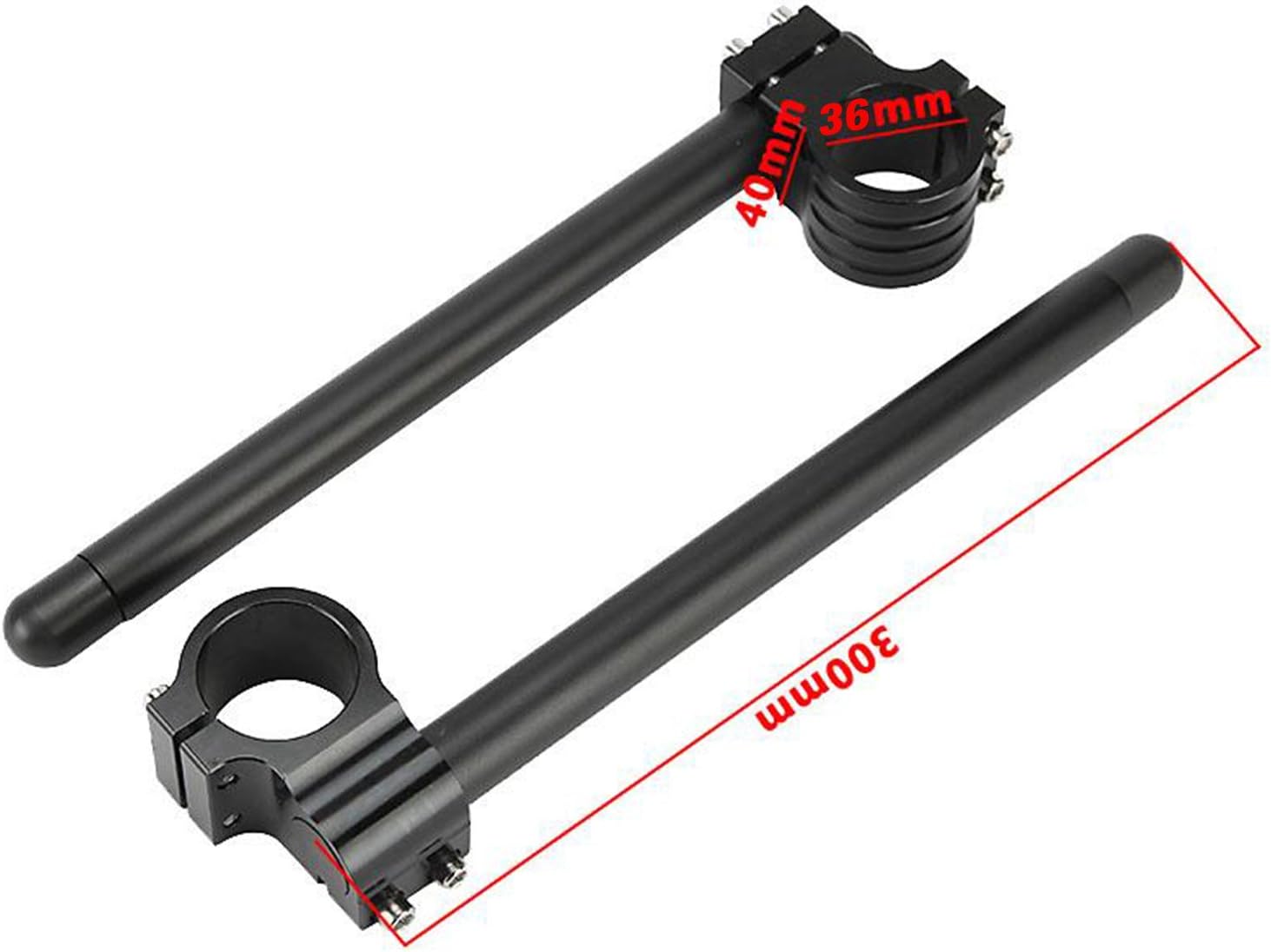Fork Clip-ons Handle Bars CNC Riser Regular Handlebar for 1969-1982 Suzuki Yamaha (36mm)