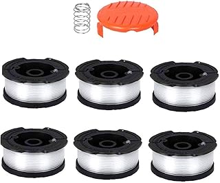 Coupe-herbes Spool Cap Tondeuse à gazon cordes en nylon Compatible avec Black Decker AF-100-3ZP outils matériels 8PCS