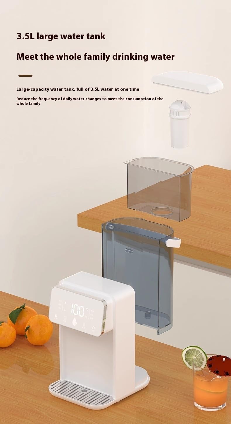 Instant Hot Water Dispenser for Quick Heating & Dispense,Adjustable Temperatures & 3 Water Volume Dispense, Removable 100 Ounce 3.5L Water Tank Capacity, BPA Free