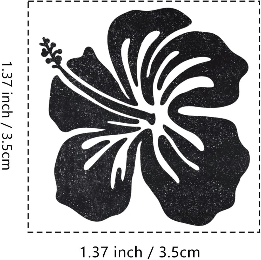 Hibiscus Rubber Stamp, 1-1/3 Medium Stamp for Scrapbooking Card Making Crafting
