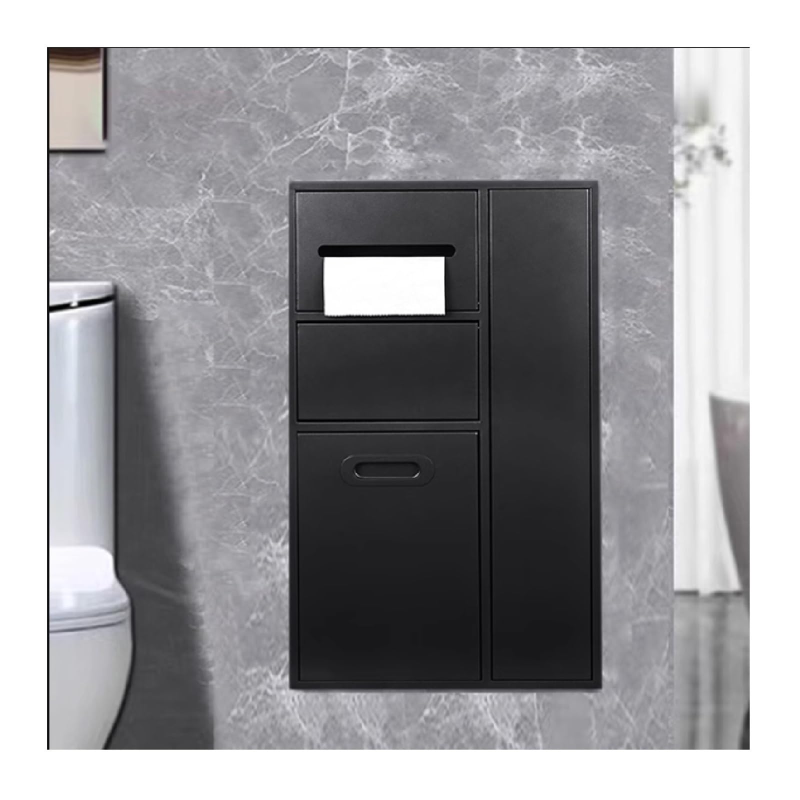 Niche de douche inox noir encastrable pour salle de bain moderne et épurée