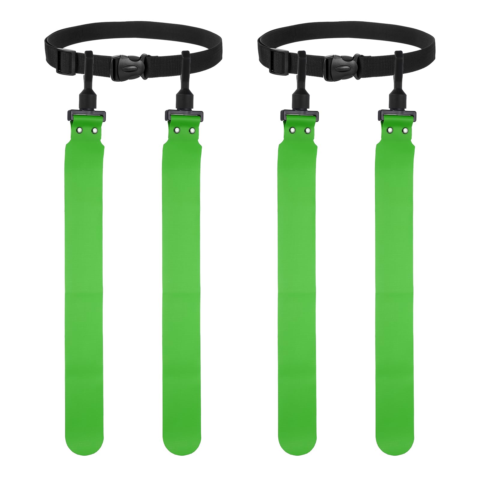 YELARXI Flag Football, Adjustable Flag Football Belts with 1 Belt and 2 Flags Easy Tear Away 2Pcs & Emerald Green - Fitting For(Youth/Adults Players Training Equipment/Competition) โ image 1