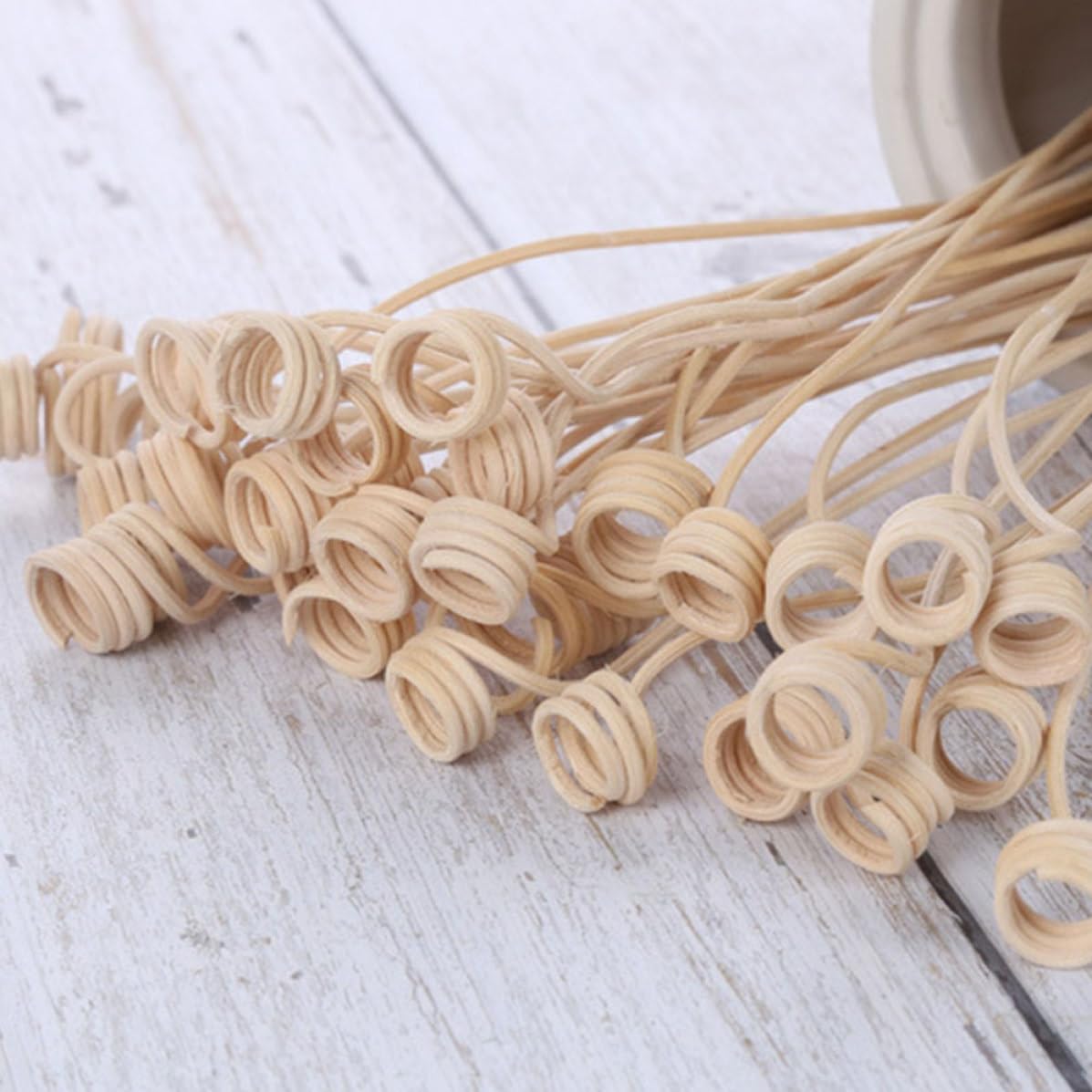 Large Spiral Rattan Reed Diffuser Sticks Yellow 20pcs 2mm