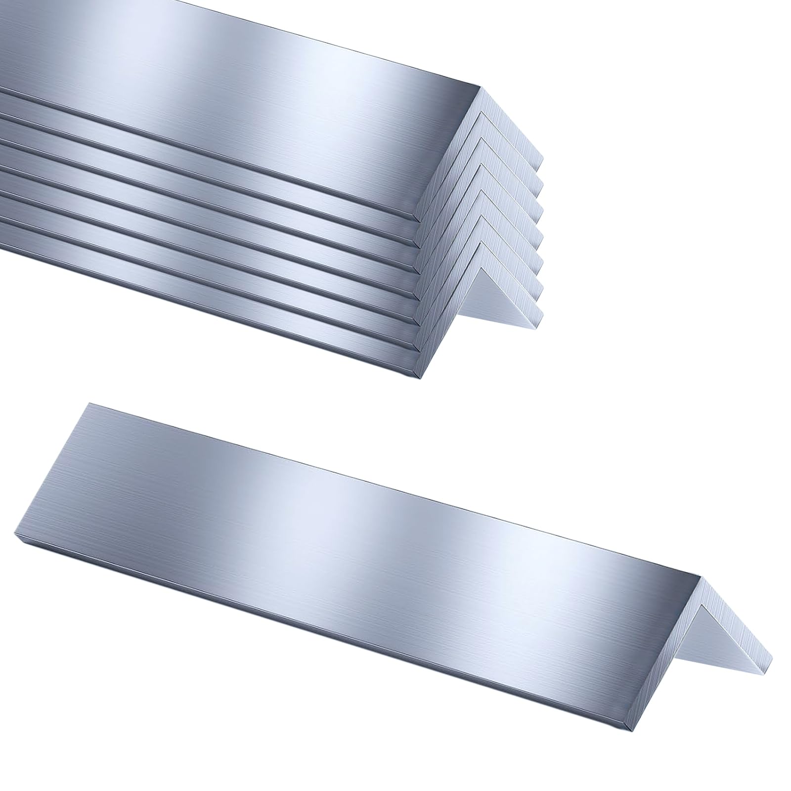 8 pièces Cornière en aluminium 25x25x3mm Longueur: 300mm Angle en Aluminium Profilé en L pour les projets de bricolage