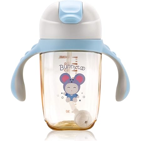 Amazon Co Jp Bunnytoo ストローマグ ベビーマグ ストロー飲み ポリフェニルサルホン Ppsu 8ヵ月頃から ストロー練習 ハンドル付き こぼれない 漏れないストロー ベビーマグカップ 280ml 最大目盛り容量240ml 水分補給 軽く お出かけに便利 公園 出産 お祝いで