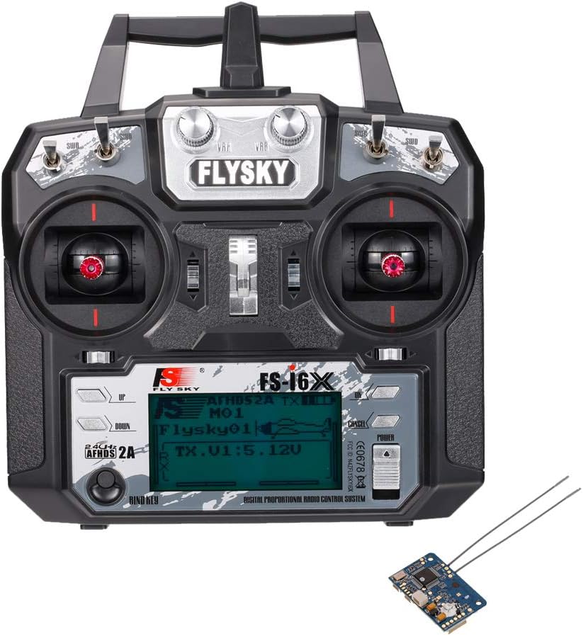 GoolRC Flysky FS-i6X 10CH 2.4GHz RC Transmitter Remote Controller with FS-X6B Receiver for RC Drone Airplane Helicopter