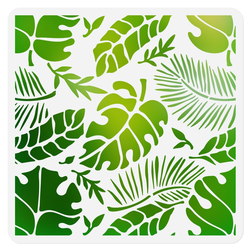 Amazon.com: DOODLREAM Monstera Leaf Wall Stencil Template 11.8 x 11.8 Inch  Reusable Plastic Tropical Leaf Stencil for Painting on Wood, Wall, Floor,  Fabric, Glass, Furniture, DIY Home Decor, Craft Drawing Stencil :