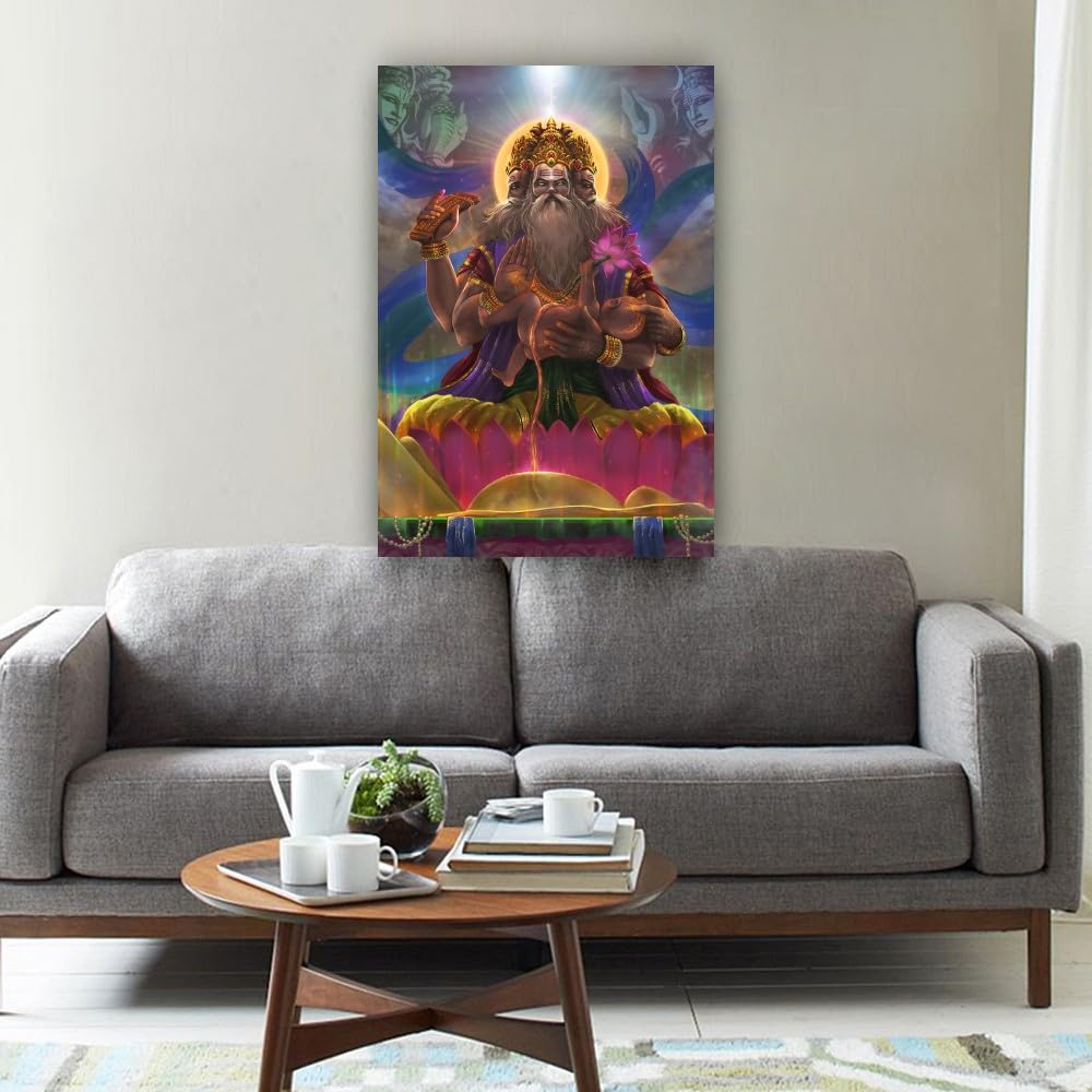 Amazon.com: Stantini Hindu Mythology Brahma Poster Art Prints
